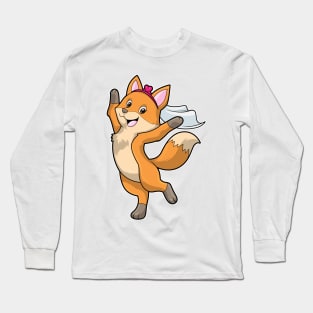 Fox as Bride with Veil & Heart Long Sleeve T-Shirt